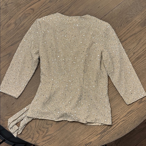 Chadwick’s NWT Vintage Champagne Sequin Wrap Jacket - Picture 4 of 4
